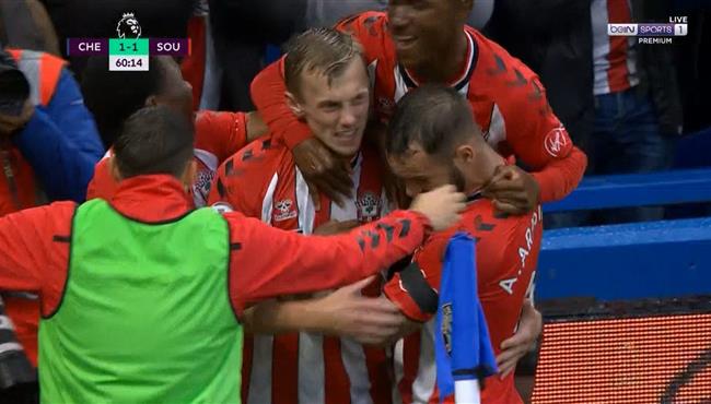 هدف تعادل ساوثهامبتون مع تشيلسي 1 1 الدوري الانجليزي