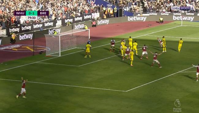 اهداف مباراة وست هام وبرينتفورد 1 2 الدوري الانجليزي