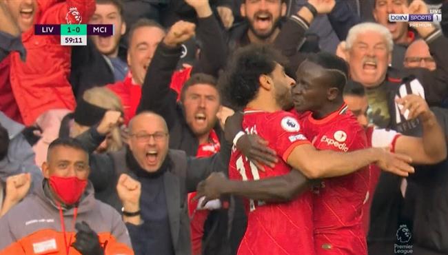 هدف ساديو ماني في مرمي مانشستر سيتي اسيست محمد صلاح
