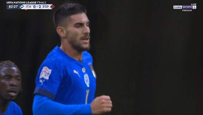 هدف ايطاليا الاول في مرمي اسبانيا بيليجريني