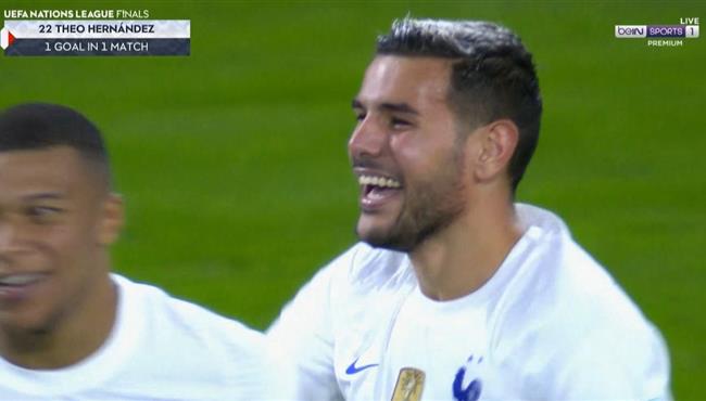 هدف ثيو هيرنانديز القاتل في مرمي بلجيكا بدوري الامم الاوروبية
