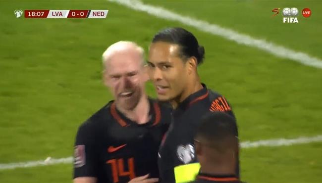 هدف فوز هولندا علي لاتفيا 1 0 تصفيات كأس العالم