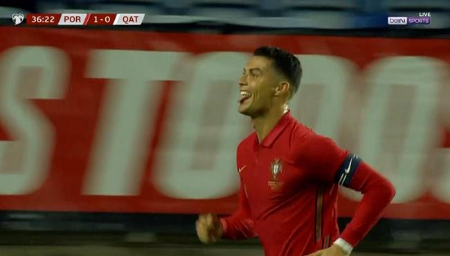 هدف كريستيانو رونالدو في مرمي قطر