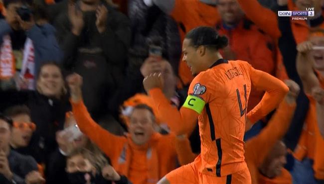 هدف فان دايك في مرمي جبل طارق بتصفيات كاس العالم