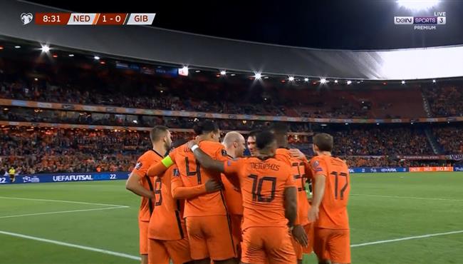 اهداف مباراة هولندا وجبل طارق 6 0 تصفيات كاس العالم