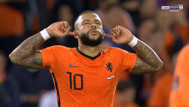 هدف ممفيس ديباي الثاني في مرمي جبل طارق بتصفيات كاس العالم