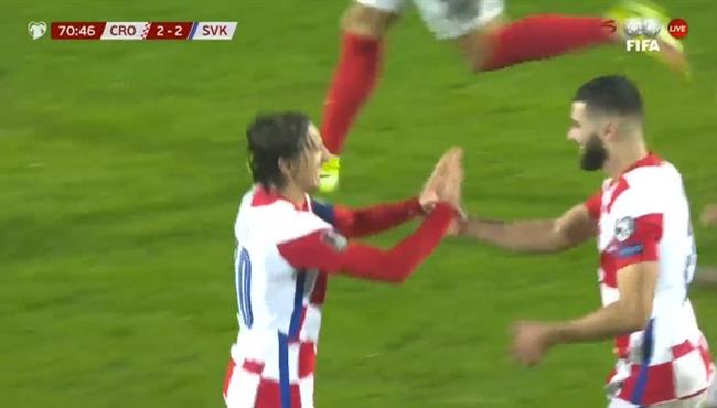 اهداف مباراة كرواتيا وسلوفاكيا 2 2 تصفيات كأس العالم