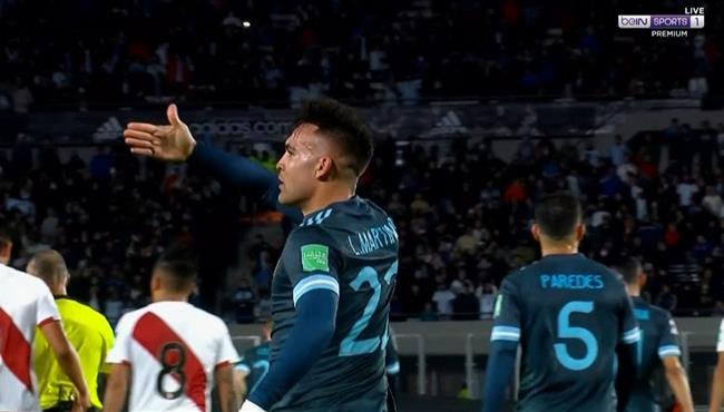 هدف لاوتارو مارتينيز في مرمي بيرو بتصفيات كاس العالم