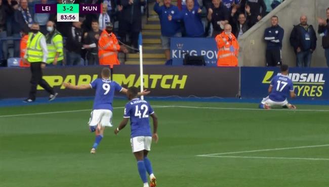 هدف جيمي فاردي في مرمي مانشستر يونايتد بالدوري الانجليزي