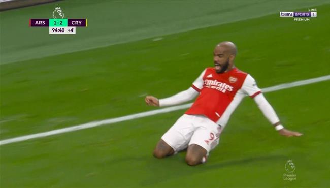 هدف لاكازيت القاتل في الثانية الاخيرة امام كريستال بالاس بالدوري الانجليزي