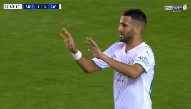 هدف رياض محرز الثاني في مرمي كلوب بروج بدوري ابطال اوروبا