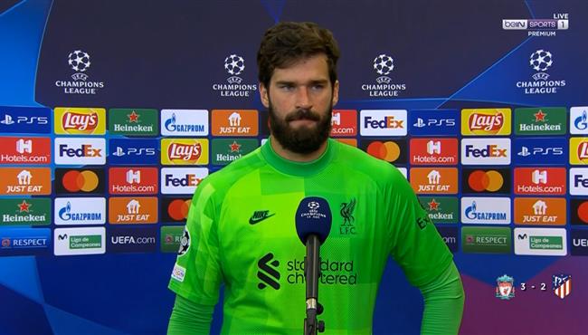 تصريحات اليسون بعد مباراة ليفربول واتلتيكو مدريد بدوري ابطال اوروبا