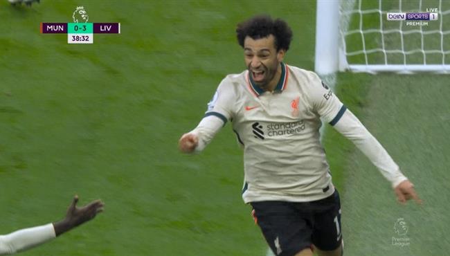 هدف محمد صلاح الاول في مرمي مانشستر يونايتد بالدوري الانجليزي