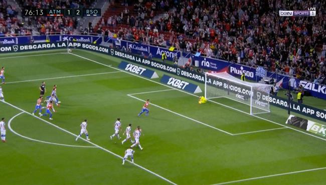 اهداف مباراة اتلتيكو مدريد وريال سوسيداد 2 2 الدوري الاسباني