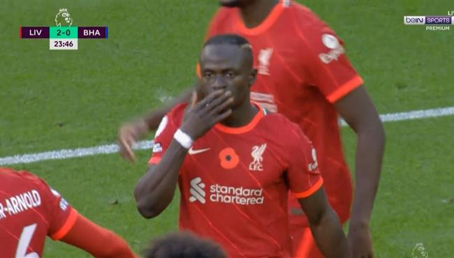 هدف ماني في مرمي برايتون بالدوري الانجليزي