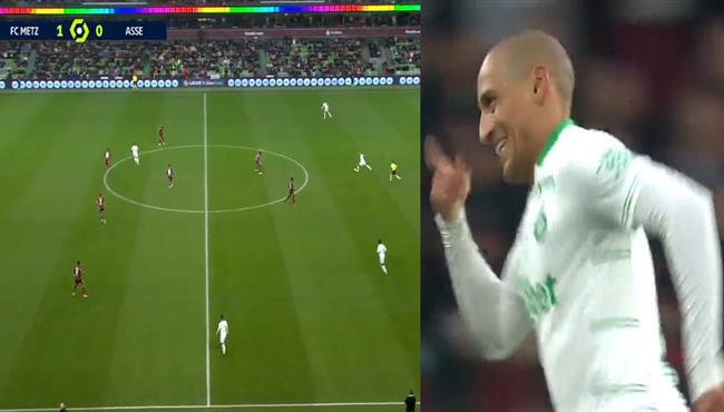 هدف وهبي الخزري الخرافي في مباراة سانت ايتيان وميتز بالدوري الفرنسي