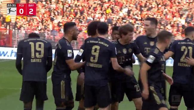 اهداف مباراة بايرن ميونخ ويونيون برلين 5 2 الدوري الالماني