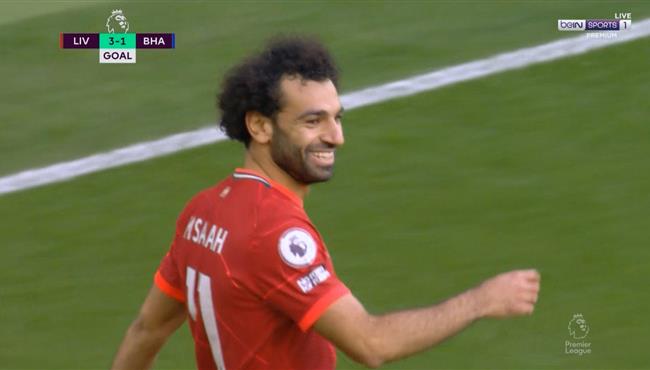 ملخص لمسات محمد صلاح في مباراة ليفربول وبرايتون بالدوري الانجليزي
