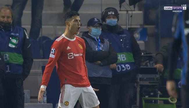 هدف رونالدو الاول في مرمي اتالانتا اسيست رائع بالكعب من برونو فيرنانديز