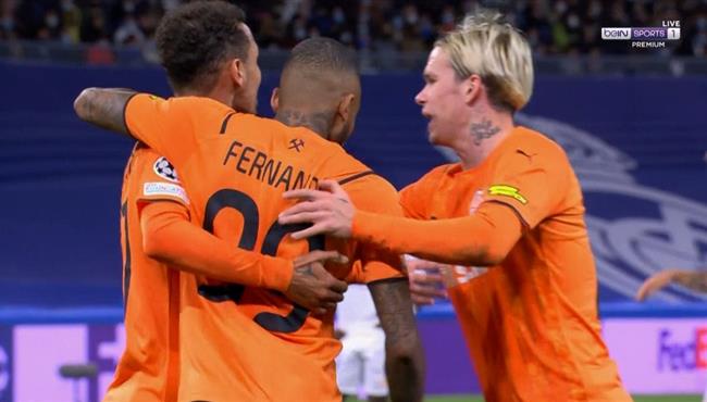 هدف تعادل شاختار مع ريال مدريد 1 1 دوري ابطال اوروبا