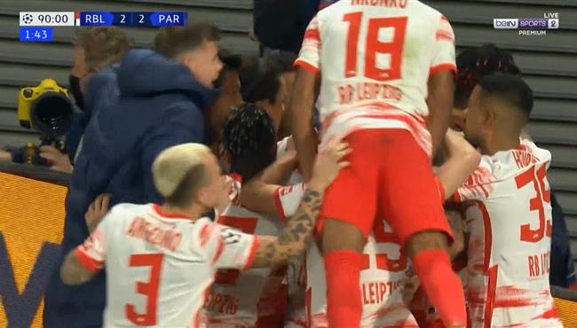 هدف تعادل لايبزيج القاتل مع باريس سان جيرمان في دوري ابطال اوروبا