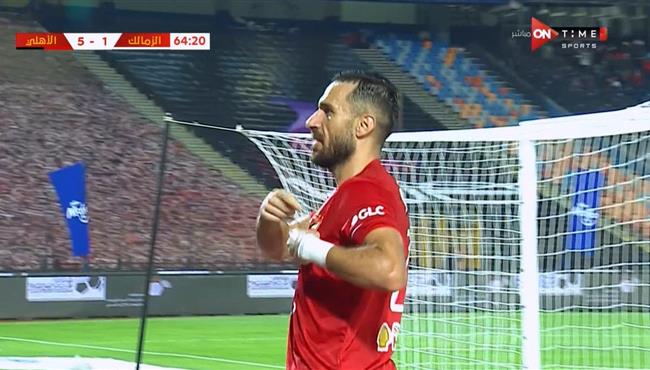 هدف علي معلول الثاني في مرمي الزمالك بالدوري المصري