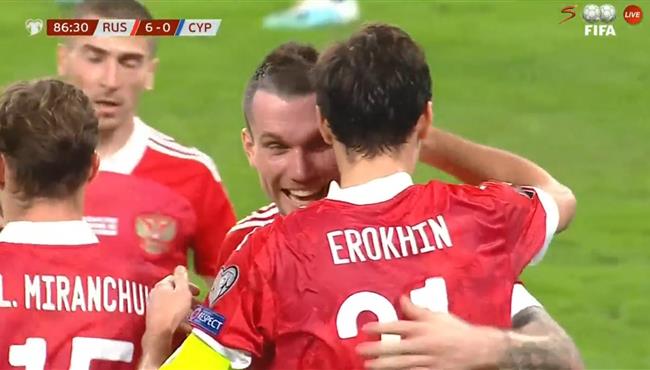 اهداف مباراة روسيا وقبرص 6 0 تصفيات كاس العالم