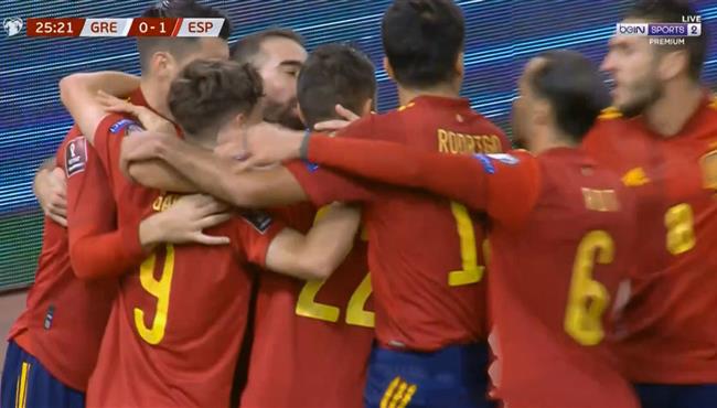 هدف فوز اسبانيا علي اليونان 1 0 تصفيات كاس العالم