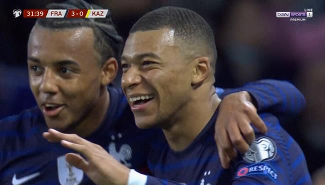 سوبر هاتريك مبابي في مباراة فرنسا وكازاخستان بتصفيات كأس العالم