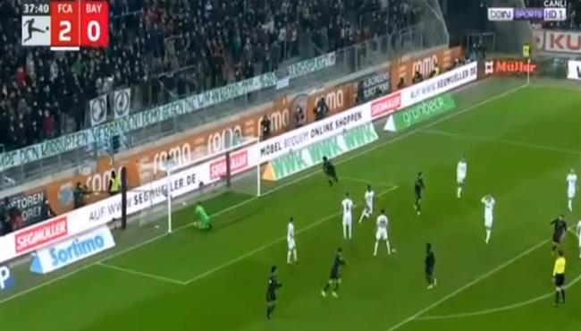 اهداف مباراة بايرن ميونخ واوجسبورج 1 2 الدوري الالماني