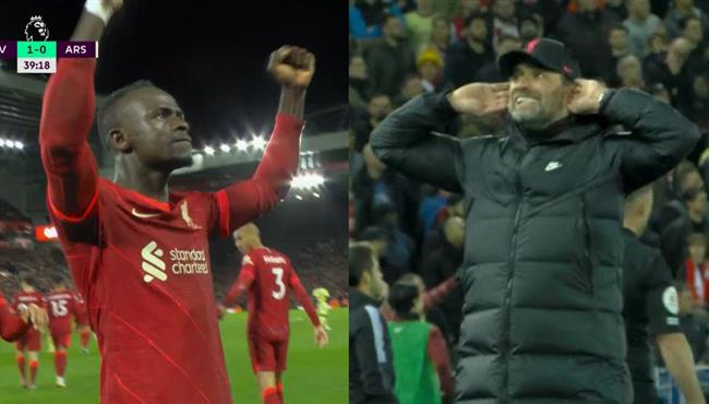 هدف ساديو ماني في مرمي ارسنال ورد فعل يورجن كلوب