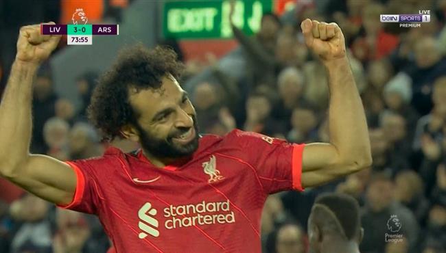 هدف محمد صلاح في مرمي ارسنال بالدوري الانجليزي