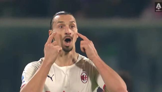 هدف ابراهيموفيتش الاول في مرمي فيورنتينا بالدوري الايطالي