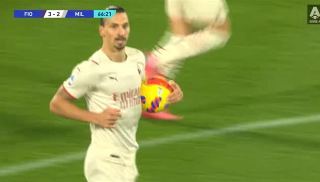 هدف ابراهيموفيتش الثاني في مرمي فيورنتينا بالدوري الايطالي