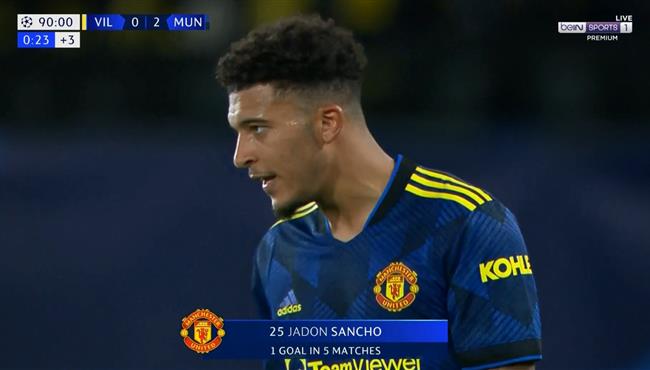 هدف سانشو الرائع في مرمي فياريال بدوري ابطال اوروبا