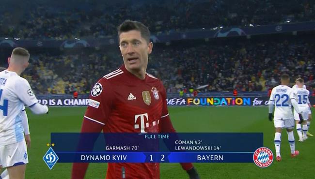 ملخص مباراة بايرن ميونخ ودينامو كييف 2 1 دوري ابطال اوروبا