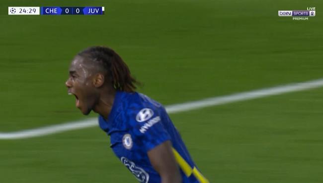 هدف تشيلسي الاول في مرمي يوفنتوس تريفوه تشالوباه