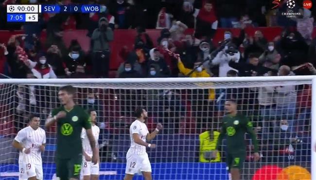 اهداف مباراة اشبيلية وفولفسبورج 2 0 دوري ابطال اوروبا