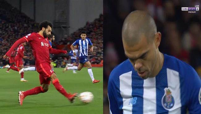 فرصة محمد صلاح تتسبب في خروج بيبي مصابا بمباراة ليفربول وبورتو
