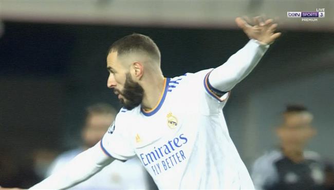 هدف كريم بنزيما في مرمي شيريف بدوري ابطال اوروبا