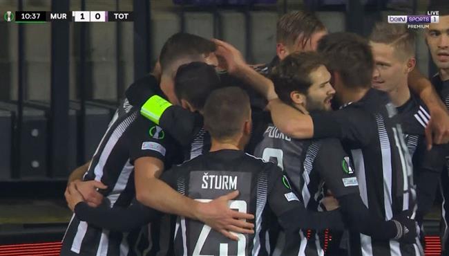 اهداف مباراة توتنهام ومورا 1 2 دوري المؤتمر الاوروبي