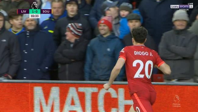 هدف جوتا الاول في مرمي ساوثهامبتون بالدوري الانجليزي
