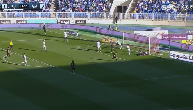 اهداف مباراة الهلال وابها 1 1 الدوري السعودي