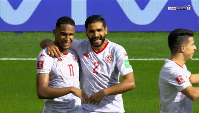 هدف سيف الدين الجزيري الثاني بالكعب في مرمي موريتانيا بكأس العرب