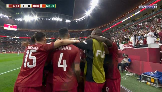 هدف فوز قطر علي البحرين 1 0 كأس العرب
