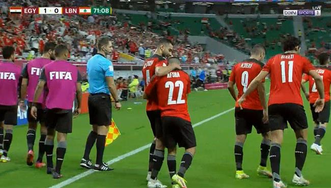 هدف فوز مصر علي لبنان 1 0 كاس العرب