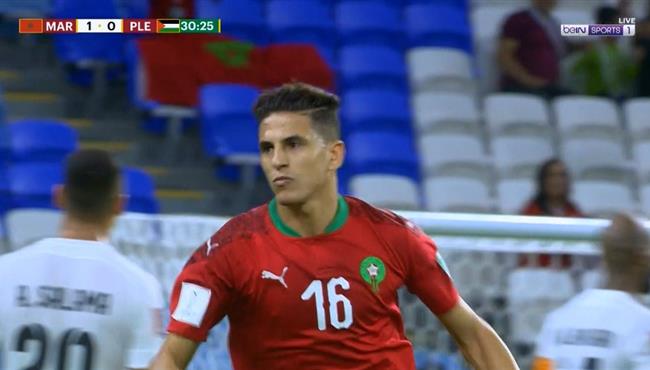 هدف المغرب الاول العالمي في مرمي فلسطين محمد ناهيري
