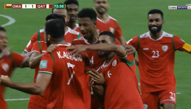 هدف تعادل عمان مع قطر 1 1 كاس العرب