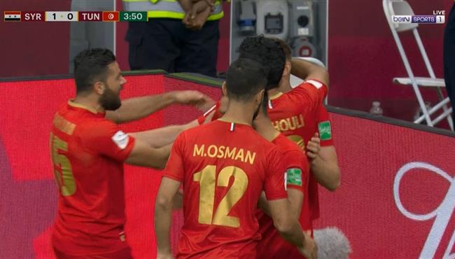 هدف سوريا الاول في مرمي تونس 1 0 كاس العرب