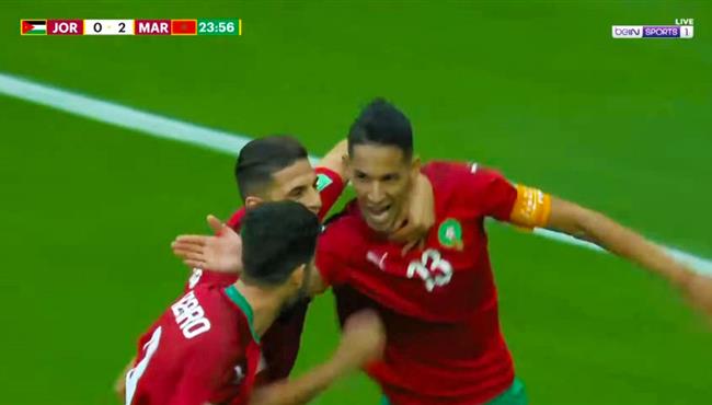 اهداف مباراة المغرب والاردن 4 0 كأس العرب